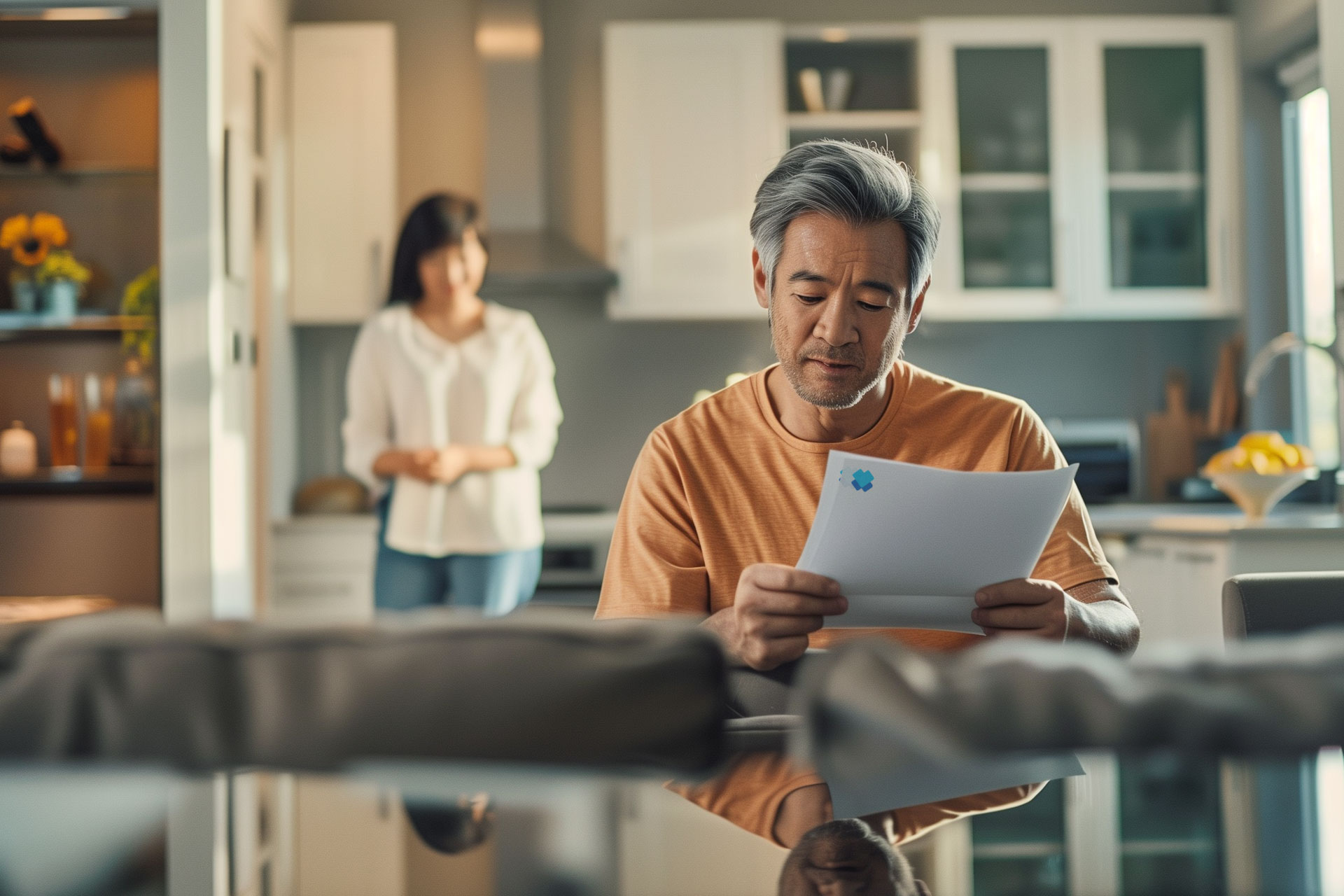 A man reviews his arterial assessment so he understands all the health metrics tracked by the CONNEQT Pulse.