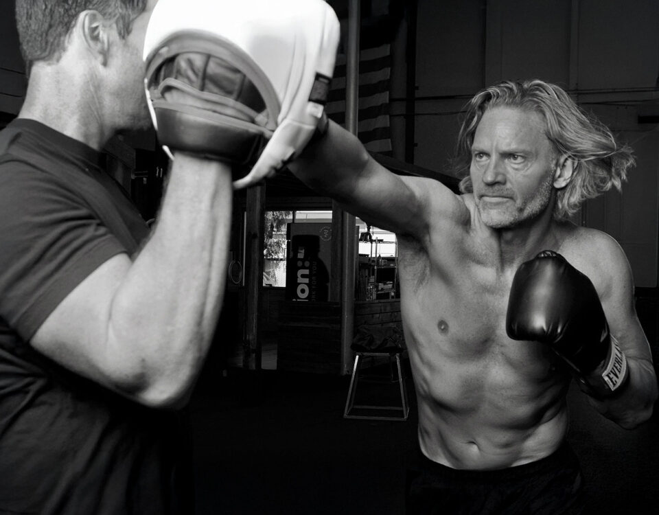 Craig Cooper boxing, illustrating the role of consistent exercise and lifestyle in supporting healthy testosterone levels naturally.