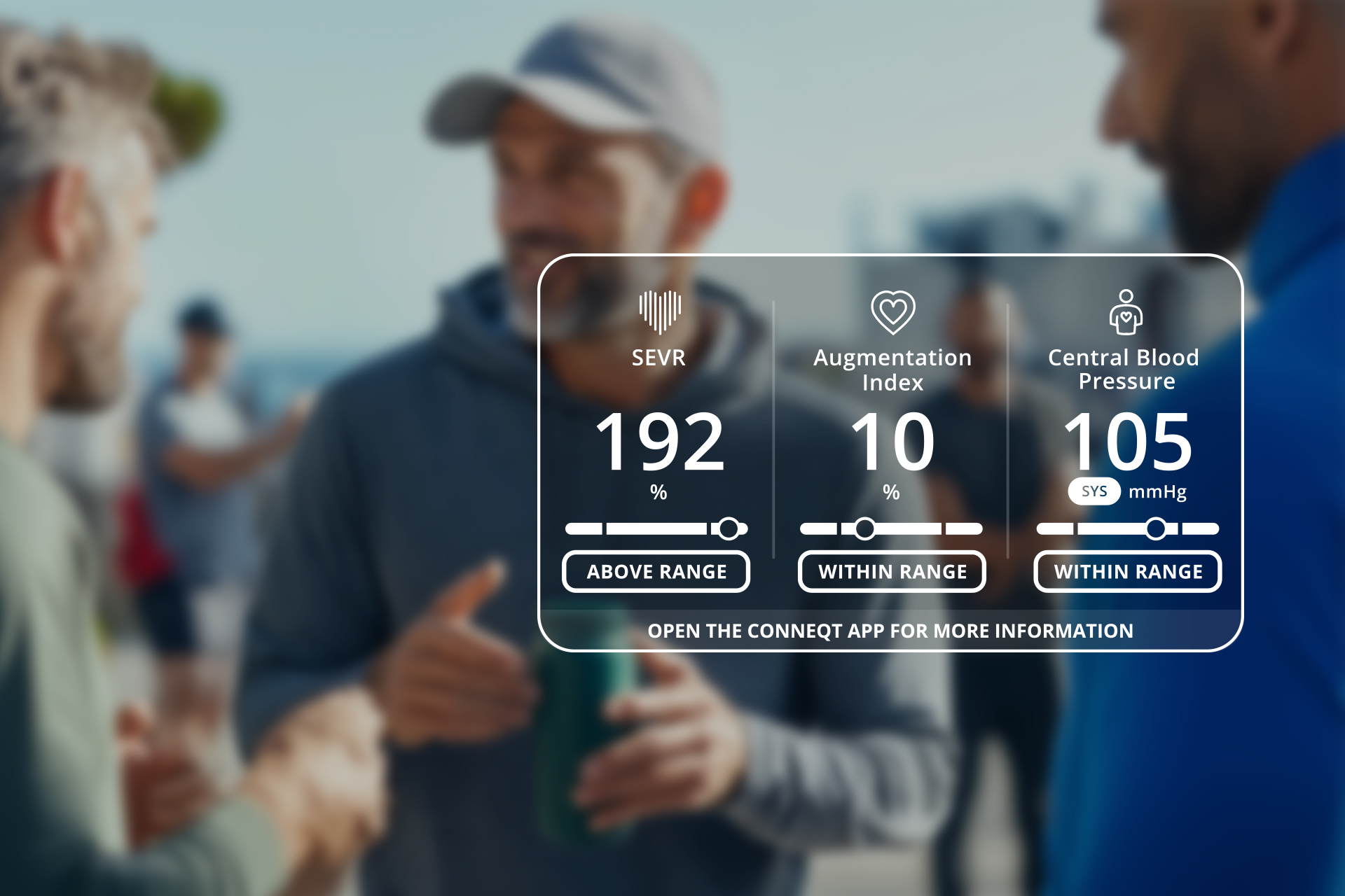 Biohacker-style health tracking concept with man reviewing digital performance metrics on-screen; symbolizes advanced longevity routines.