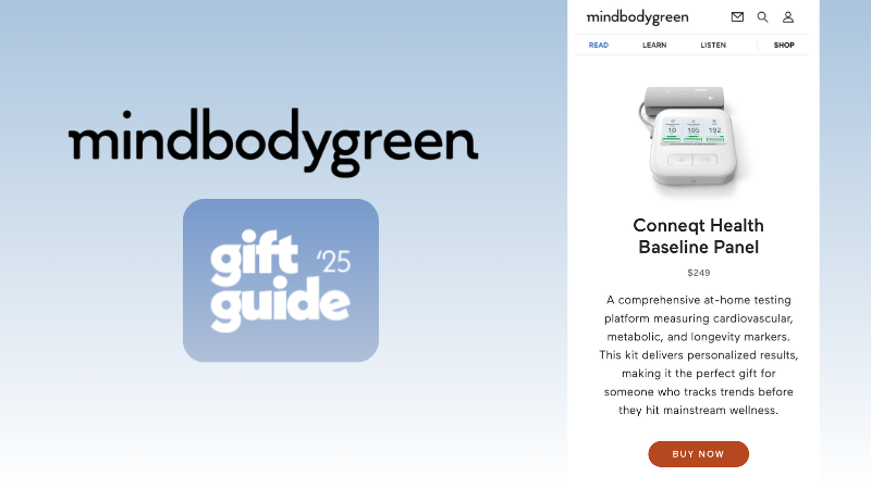 CONNEQT Pulse listing in the MindBodyGreen 2025 Gift Guide