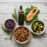 Foods for arterial health sitting on a table