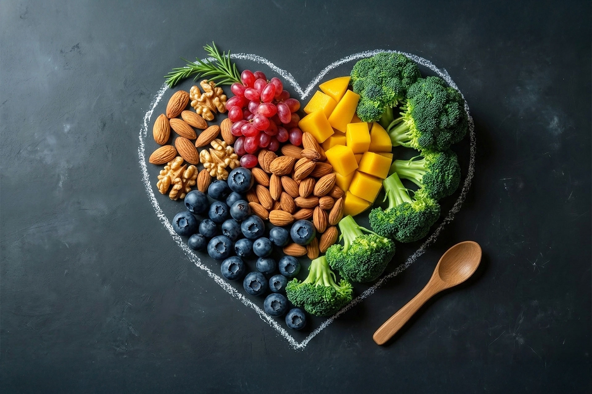 Food display on a chalkboard helping people know how to tell if your diet is working.